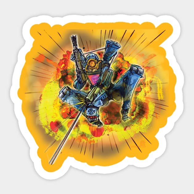 Cool Robots Don't Look at Explosions (Pathfinder) Sticker by Harrison2142